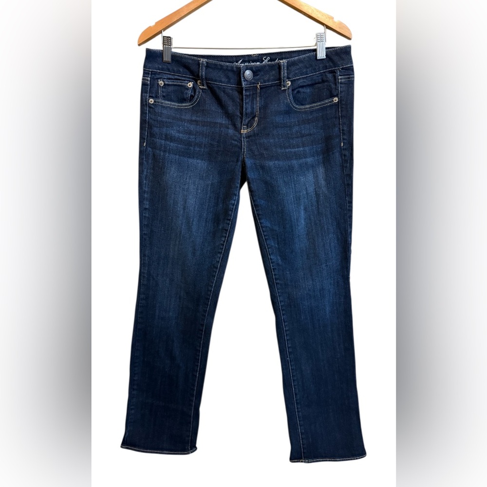 American Eagle Outfitters Deep Indigo Straight Stretch Jeans